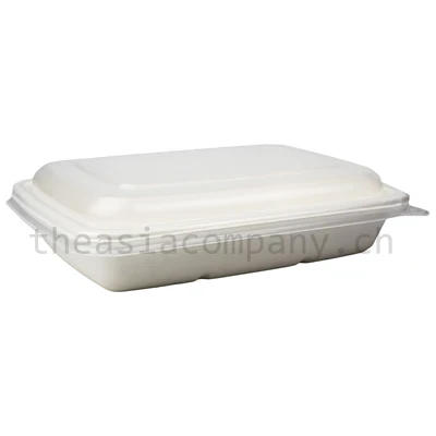 TAC Bagasse Schale Rechteckig & Deckel 798ml_1