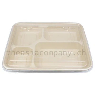 TAC Bagasse Bento Box 4-teilig & Deckel 1500ml_1