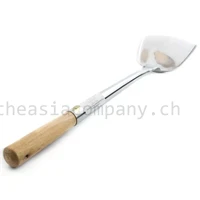 Wok Kelle flach mit Holzgriff 