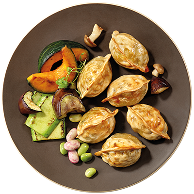 the-asia-company-produkte-mandu vegane Mandus auf einem Teller angerichtet